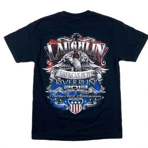 Laughlin River Run 2013 T-Shirt Men’s M Black American Built Eagle Biker 31st